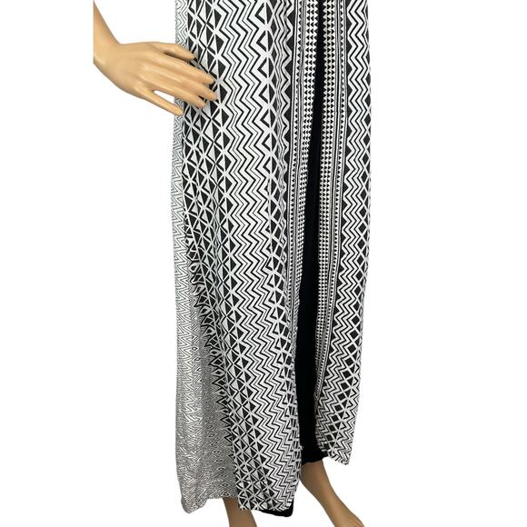 Global Desi Liva Maxi Dress Black White Boho Sleeveless Sustainable Size M - Picture 9 of 11